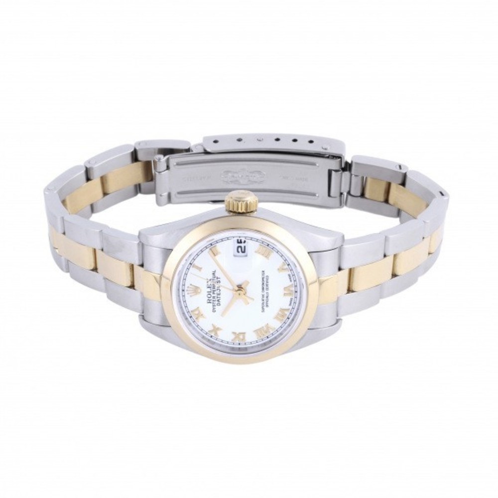 Rolex ROLEX Datejust 79163 White Roman Dial Used Watch Women's - Picture 2 of 3